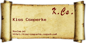 Kiss Cseperke névjegykártya